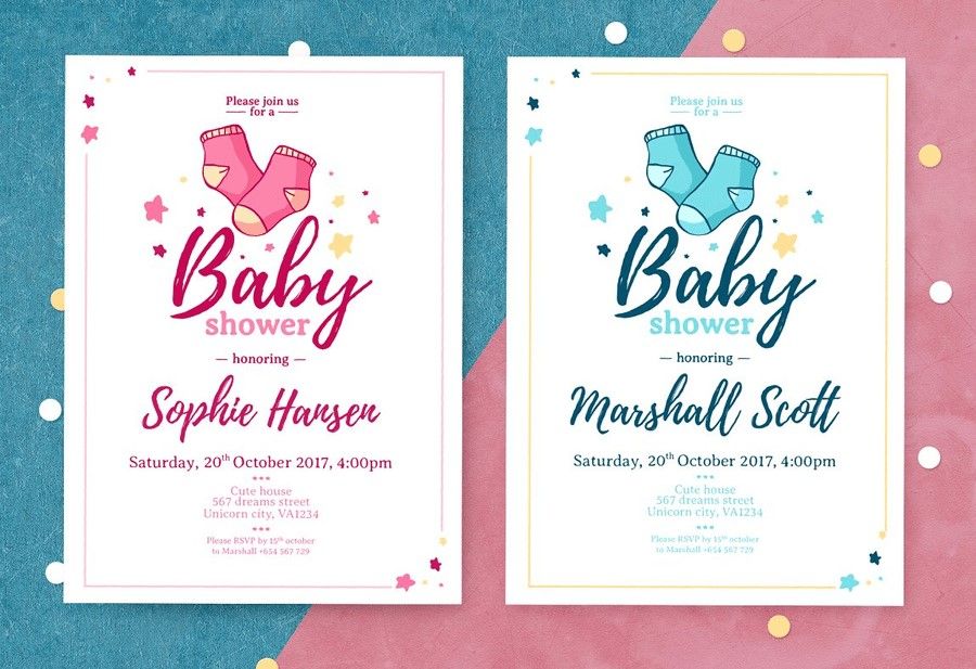 Sweet Pink Baby Birds Printable Baby Shower Invitation Editable PDF 