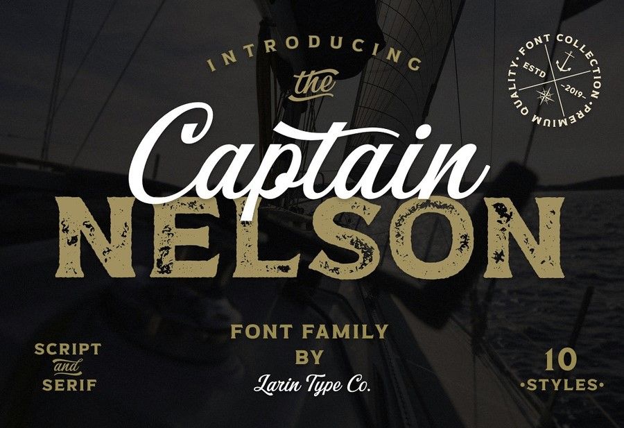 30+ Amazing Nautical Fonts For Special Design Projects | Decolore.net