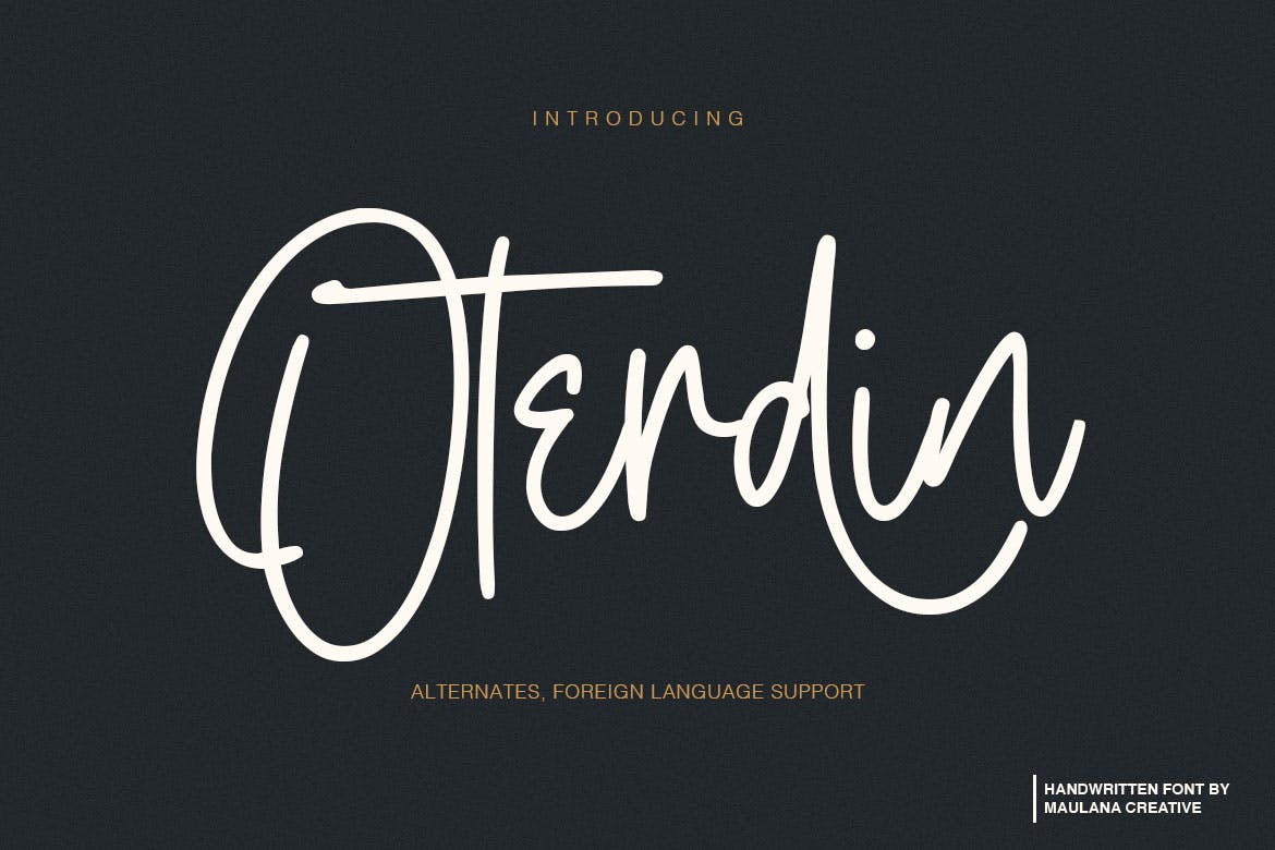 A handwritten Font