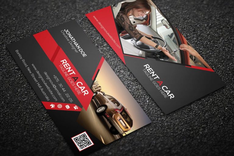 15+ Creative Car Rental Business Card PSD Templates
