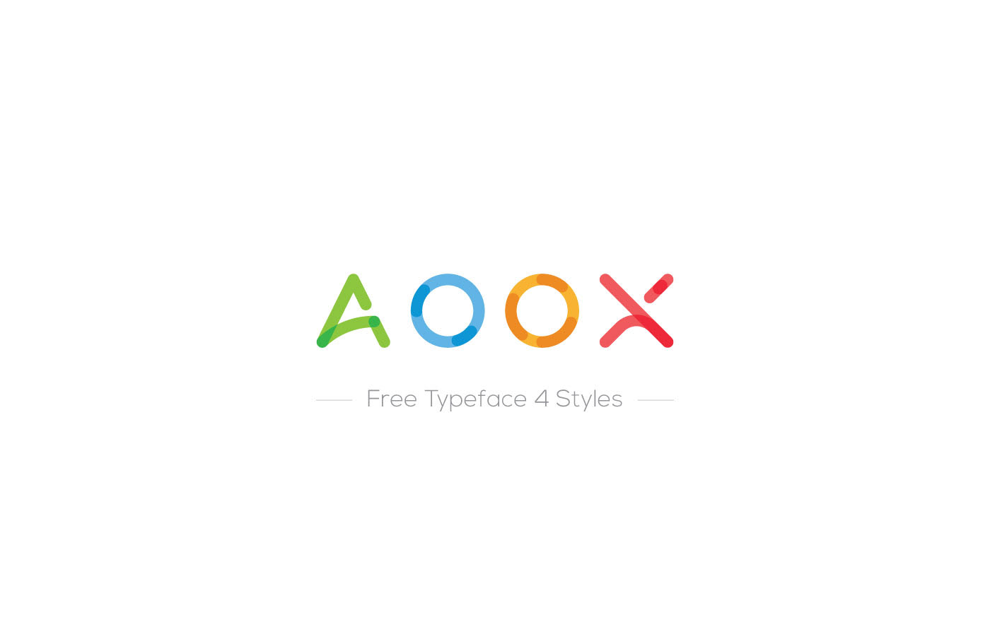 A free typeface in four styles