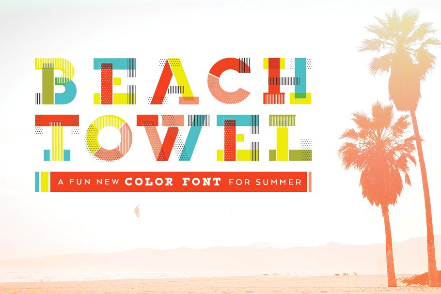 A beach color font