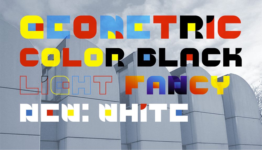 A free geometric svg color font