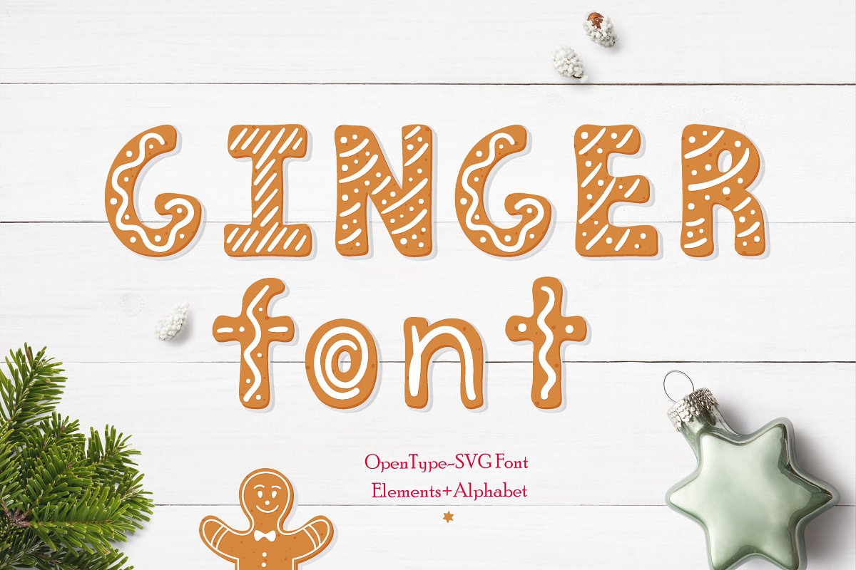 A color christmas svg font