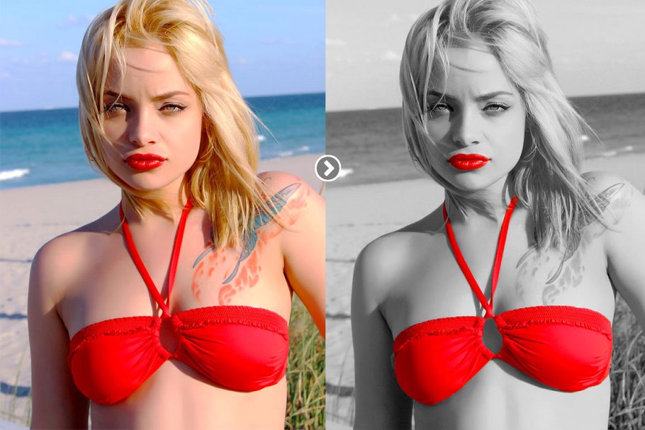 An amazing selective color photoshop action