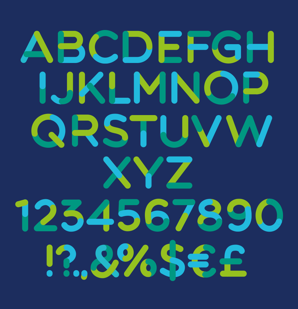 A free tricolore font