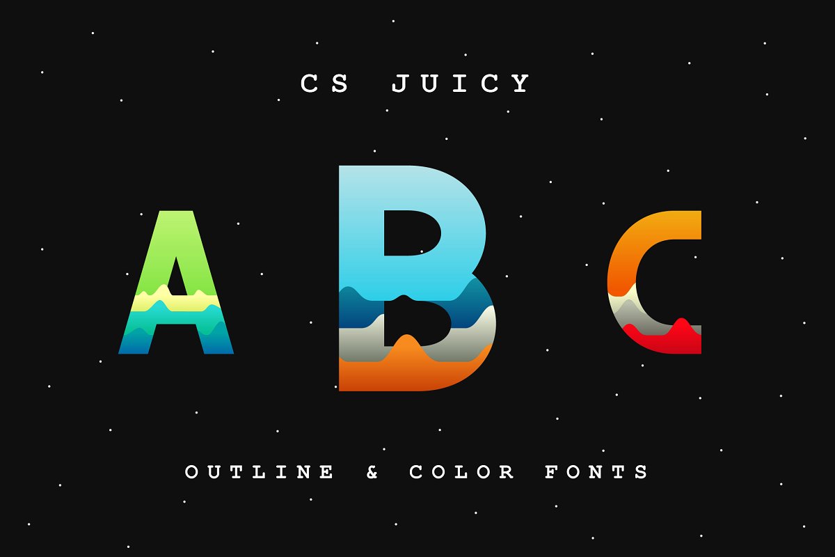 CS Juicy color font