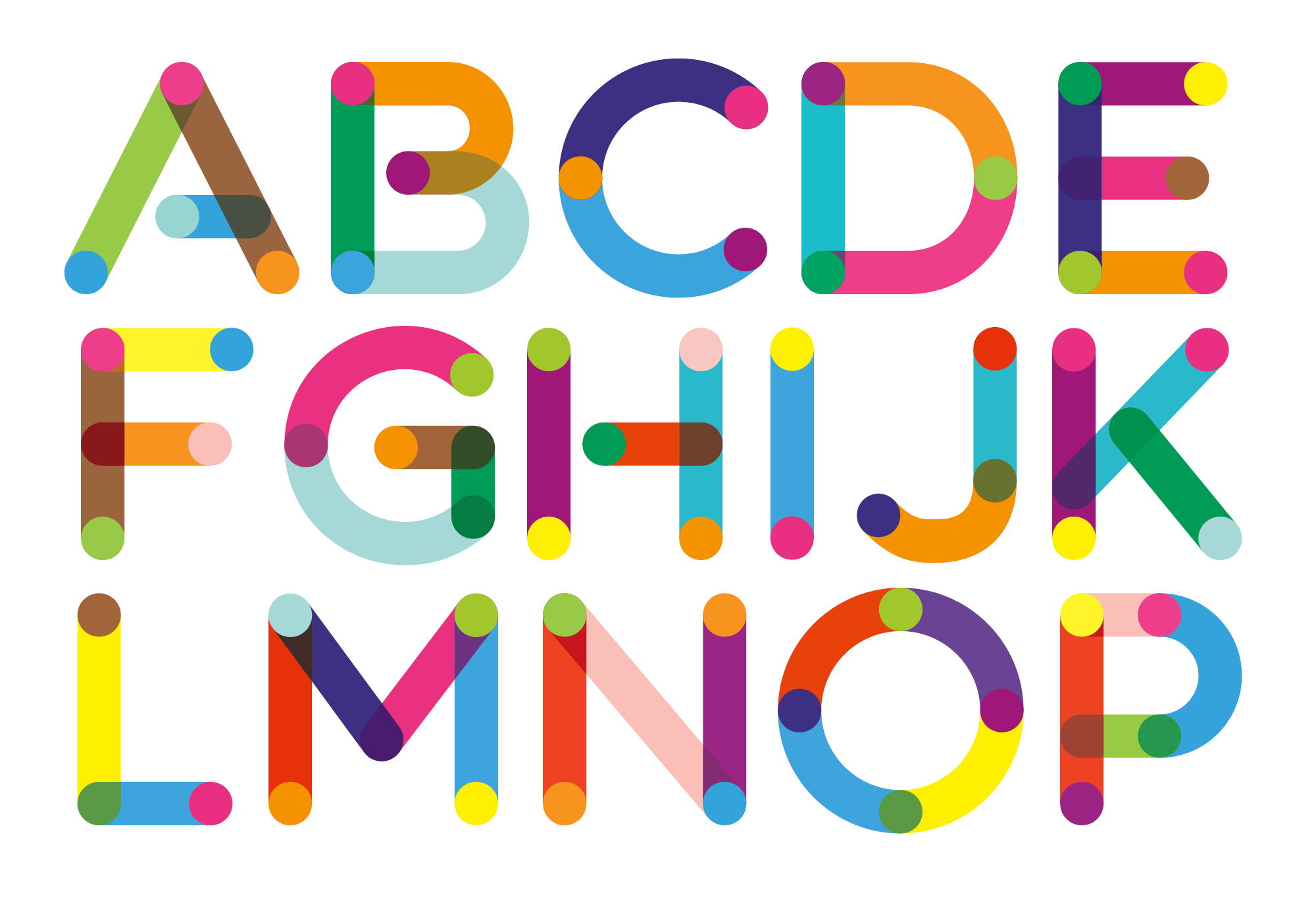 A free playful color font