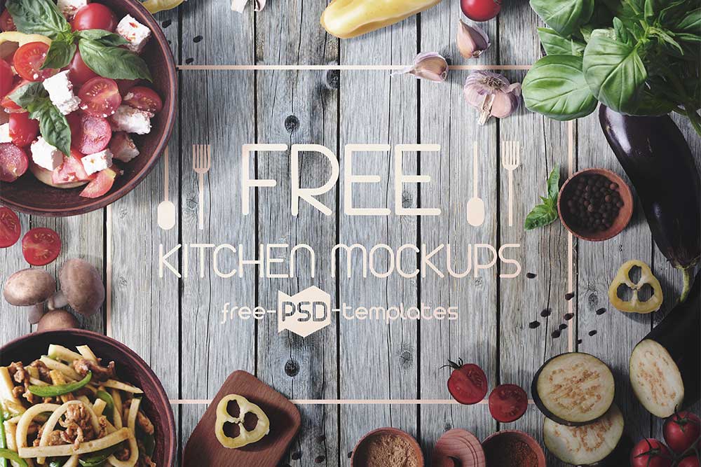 35+ Free and Premium Kitchen PSD Mockup Templates | Decolore.Net