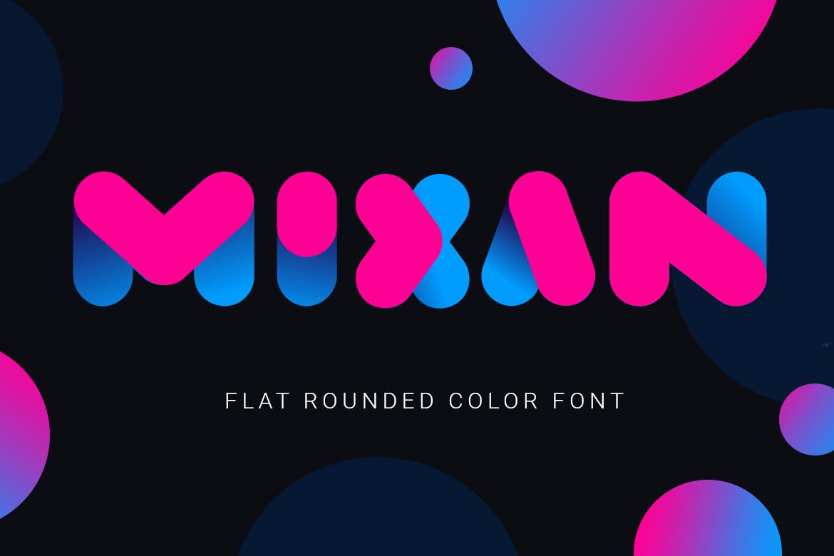 A bold color svg font