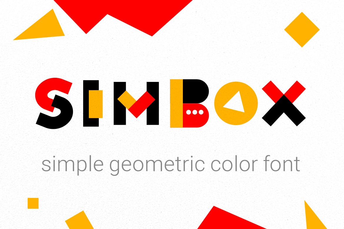 The color geometric font