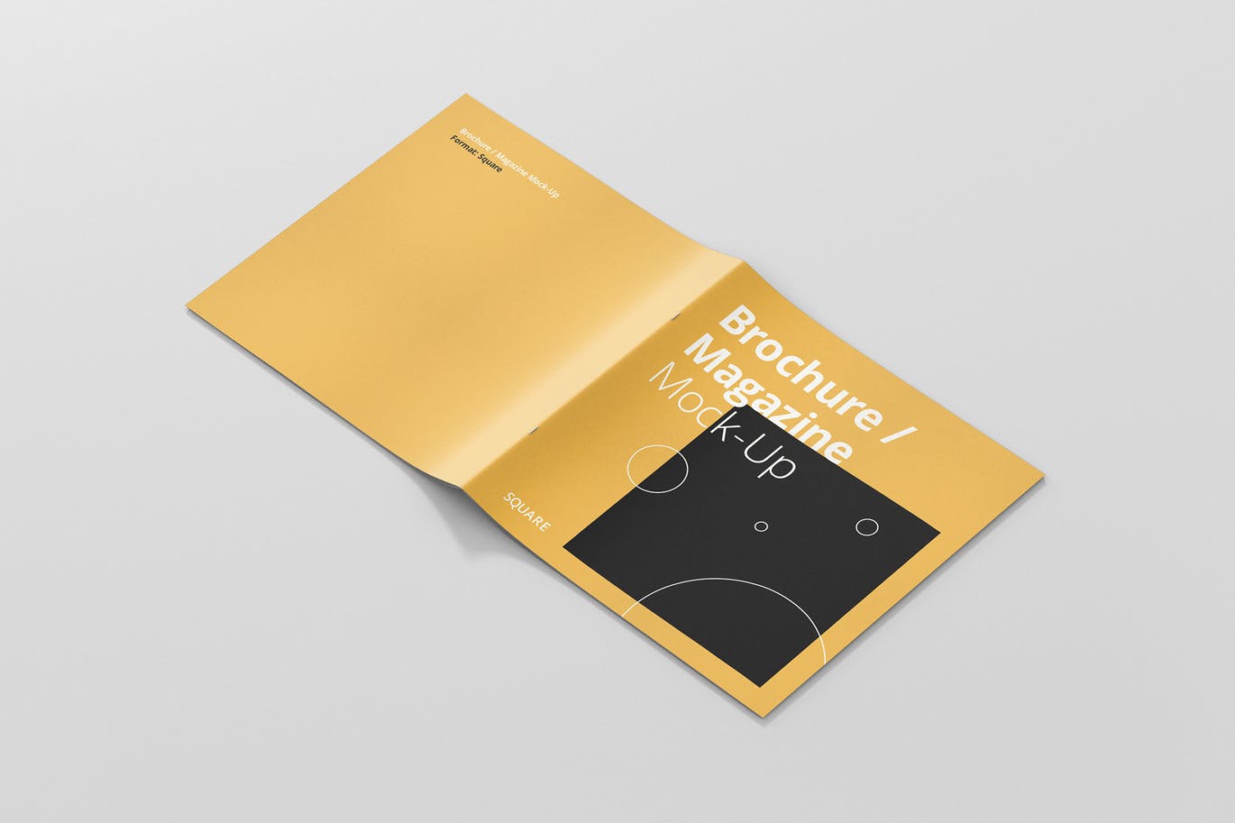 A square brochure magazine mockup template