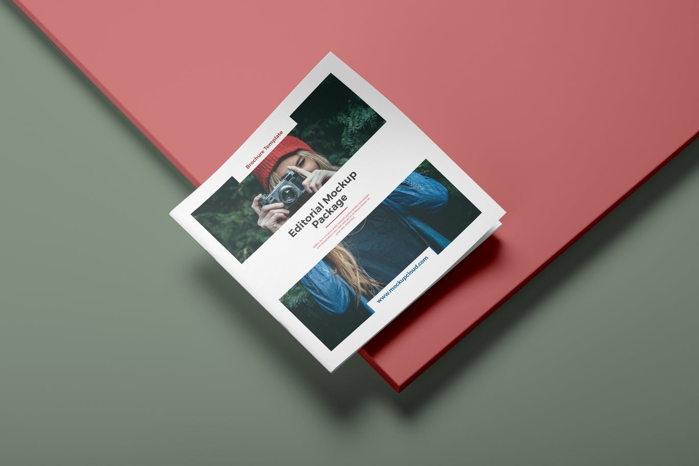 A square brochure mockup template