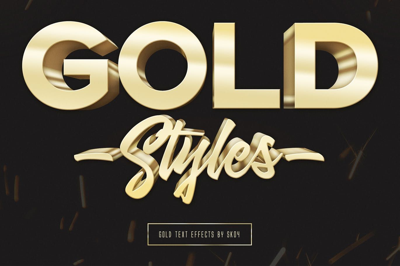 A 3d gold text effects for photoshop