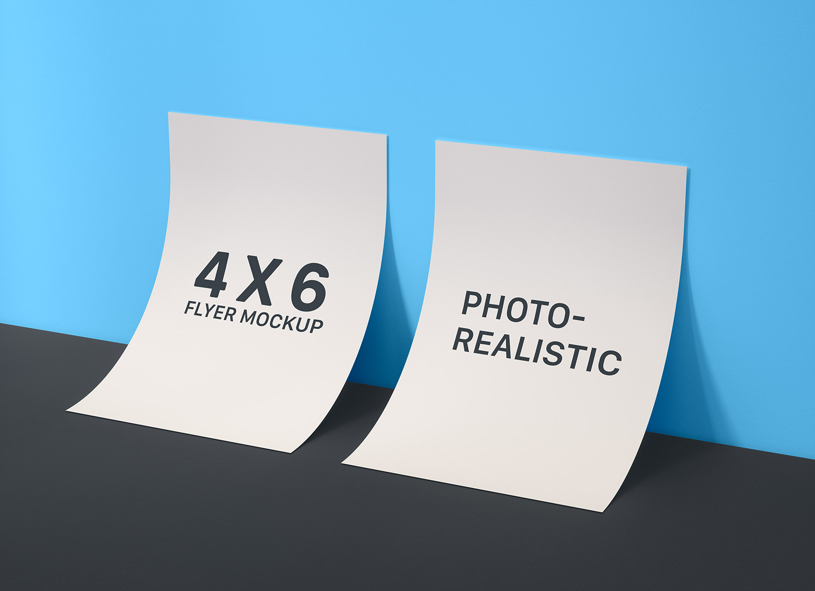 Free A4 Landscape Flyer Mockup Psd Designbolts