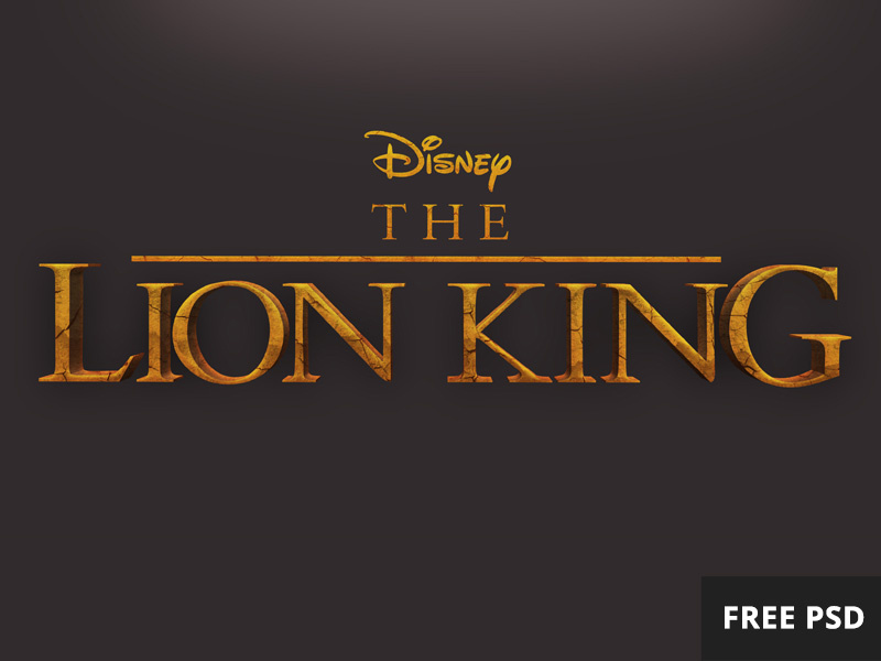 A free lion king text style for photoshop