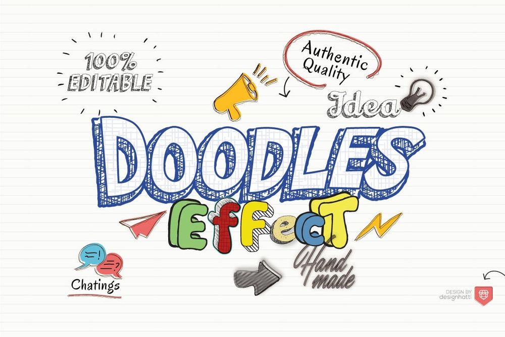 A doodles text effect for photoshop