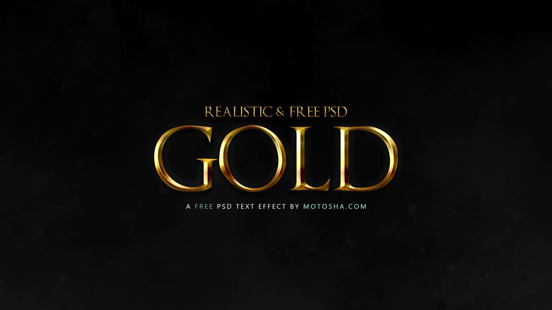 A free realistic gold text effect for photoshop