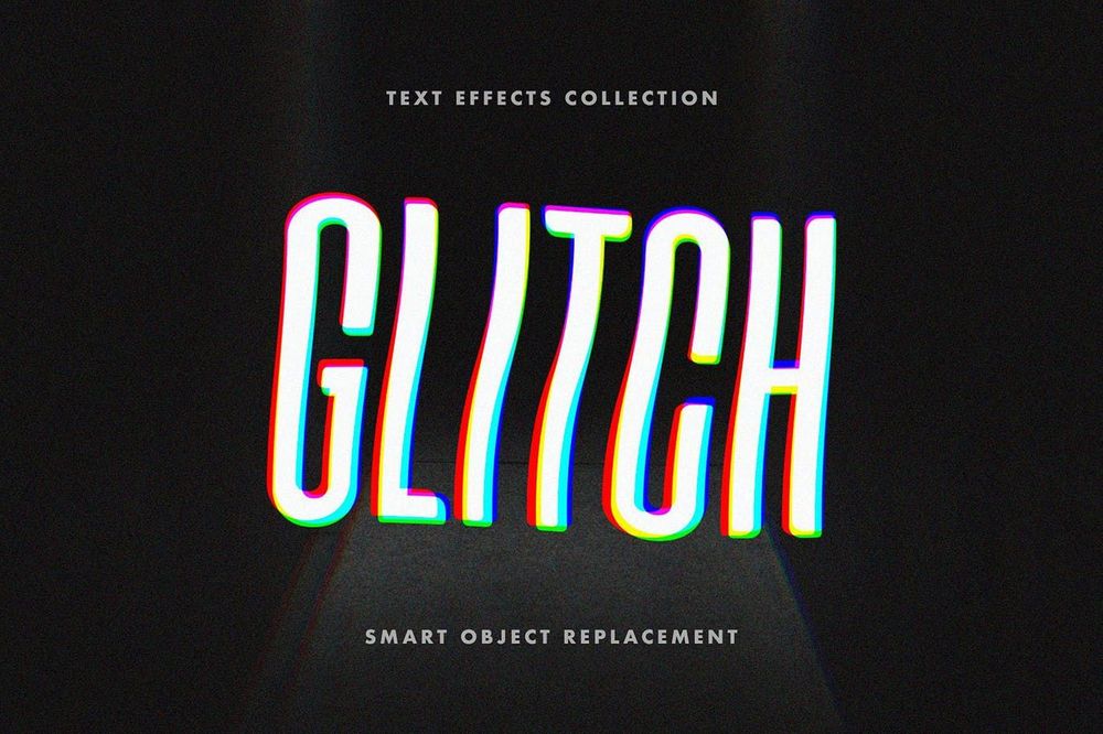 A glitch text effects for photoshop