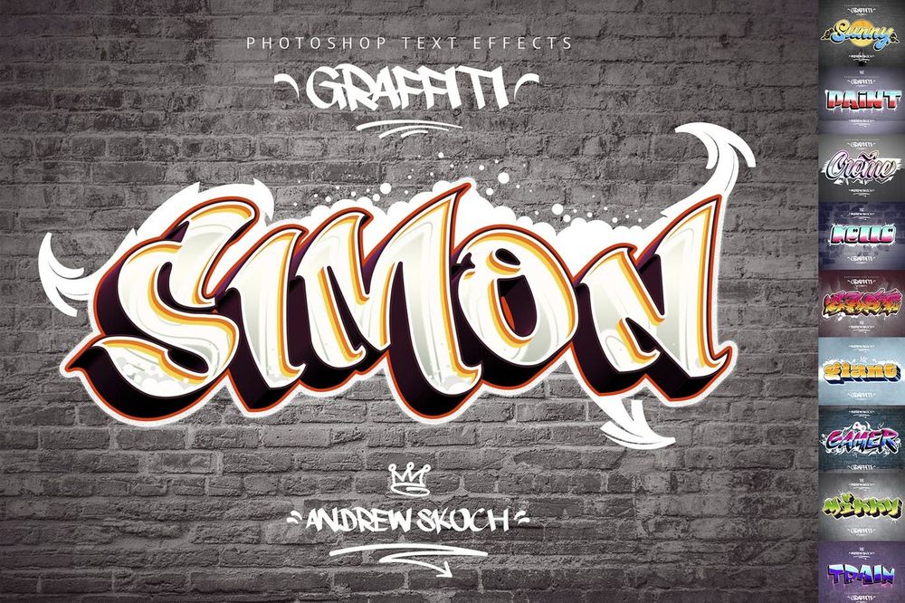 A graffiti text effects for photoshop