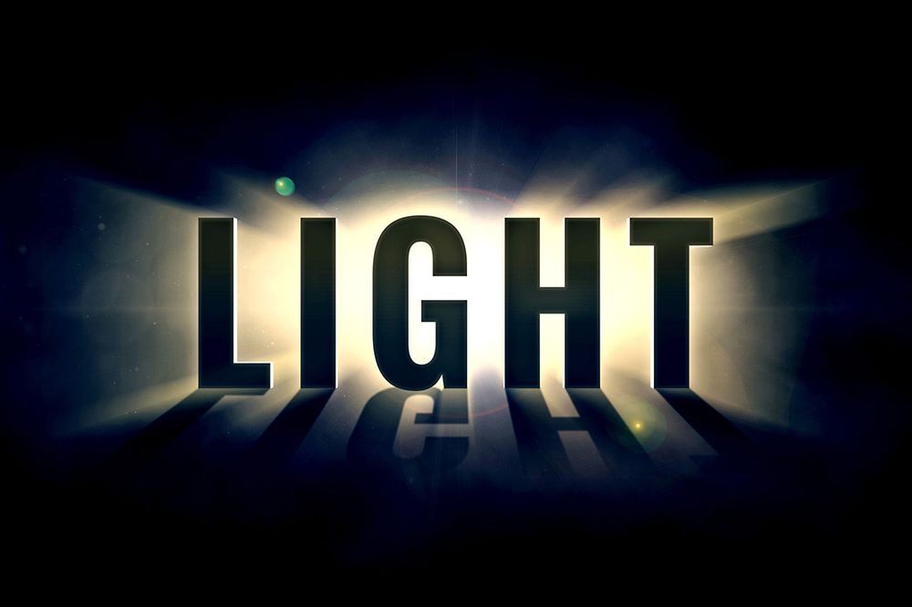 A free illuminating light text effect