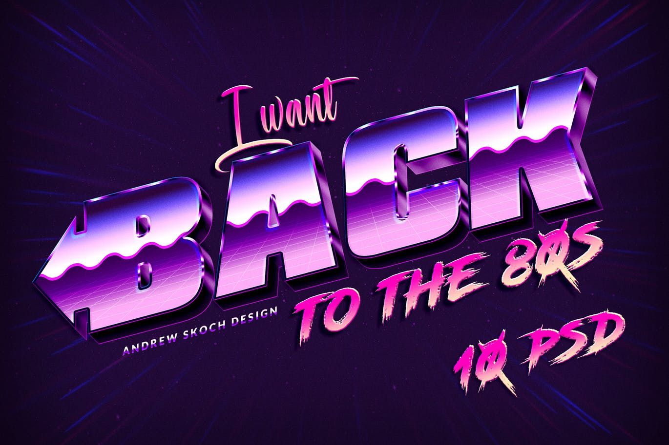 An 80s text effects for photoshop