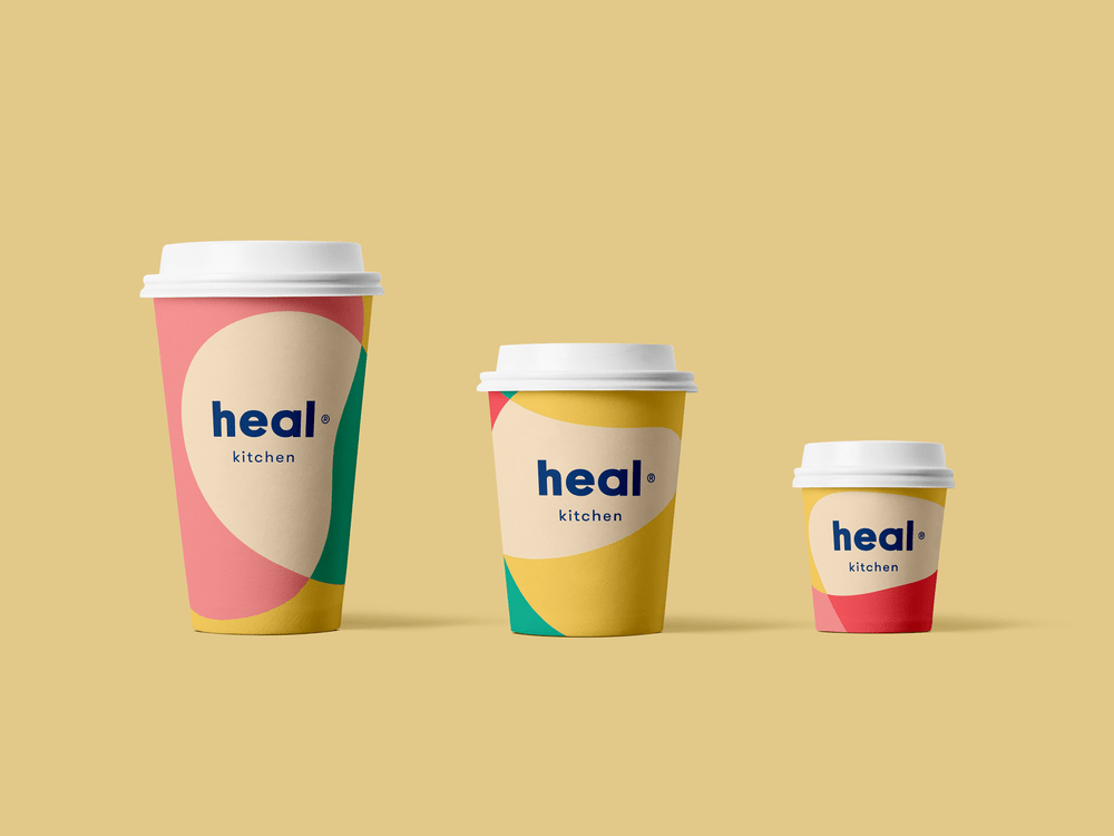 Cups with a spring colors