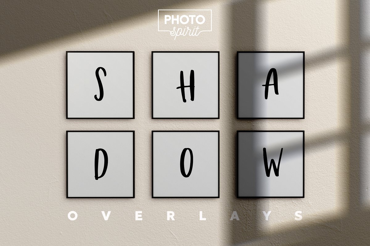 Organic shadow photo overlays kit