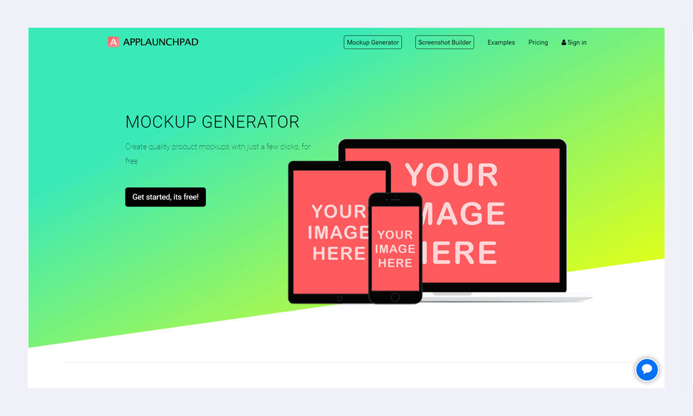 A free mockup generator