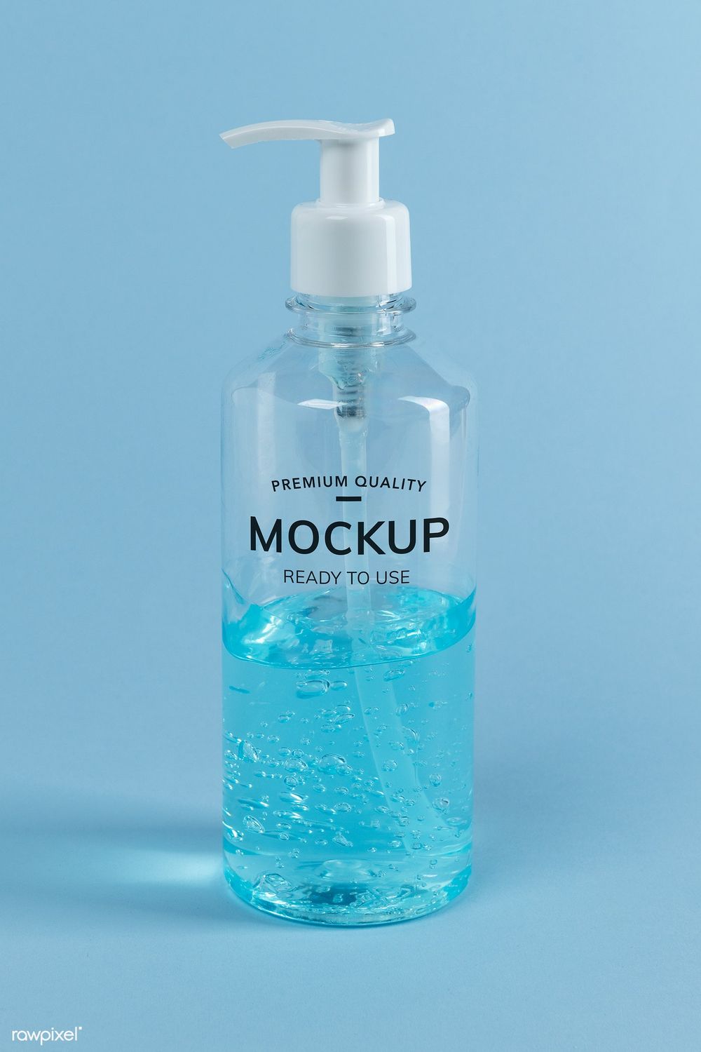 A free hand sanitizer mockup template