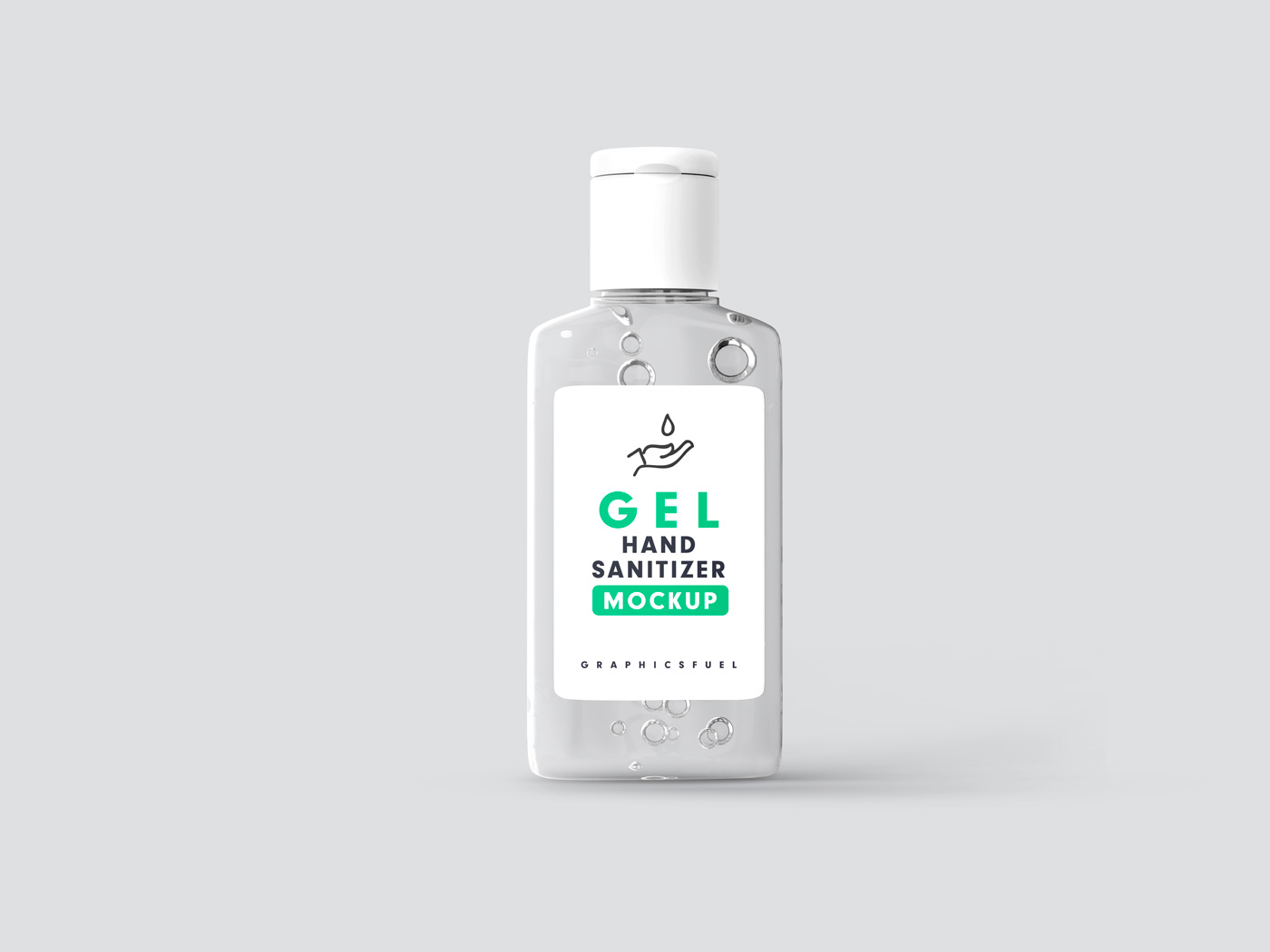 A free hand sanitizer bottle mockup