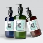 Hand sanitizer psd mockup templates cover