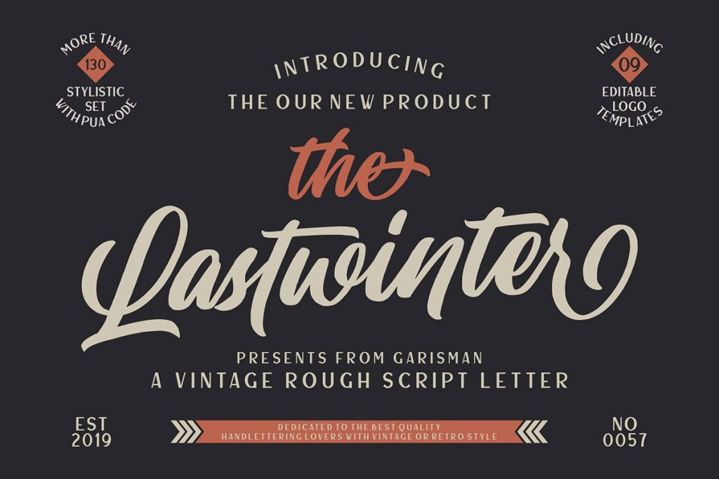 A free vintage script font