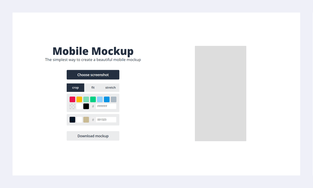 The simpliest way to create a beautiful mobile mockup