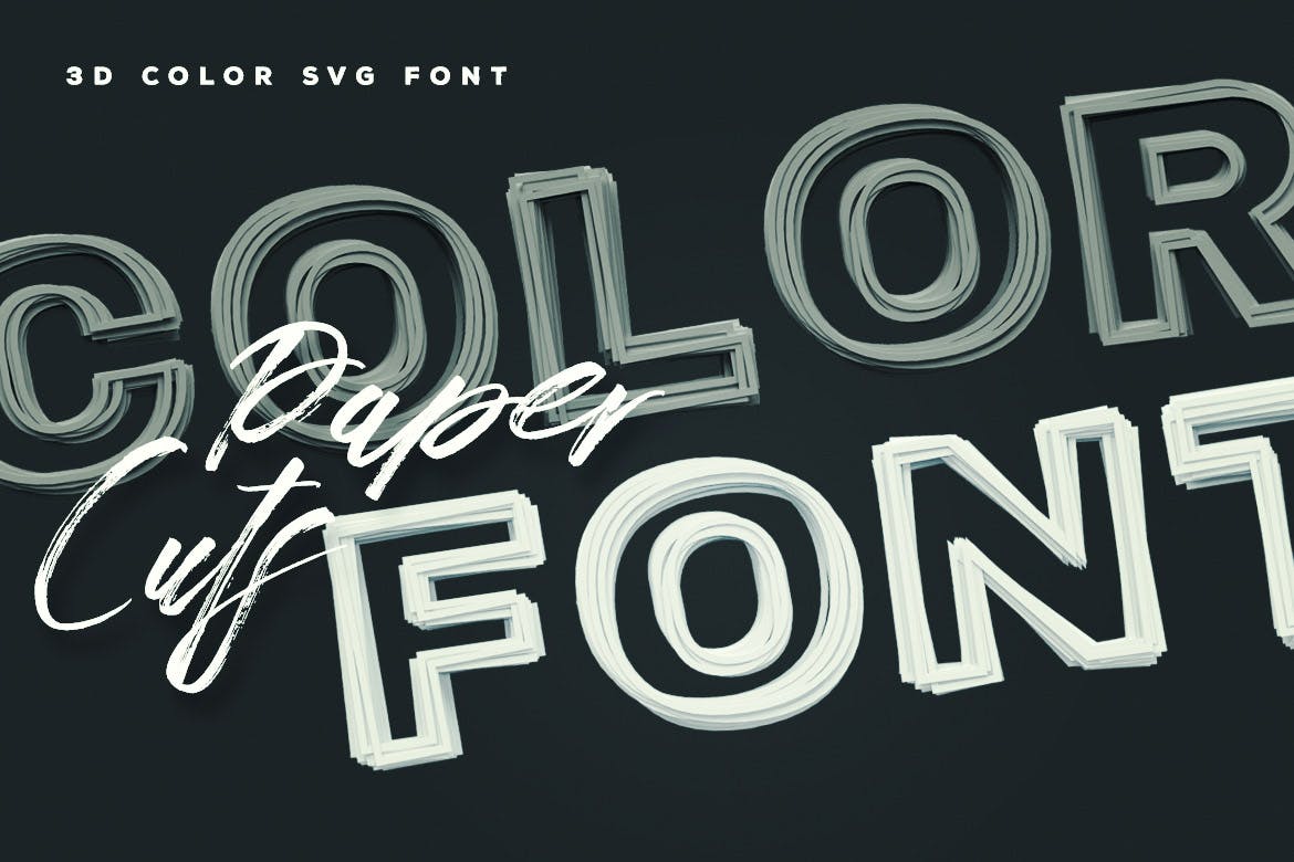 paper effect font