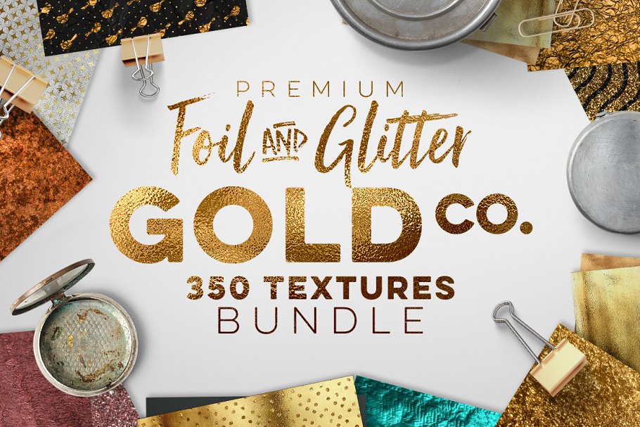 A big set of gold and metallic textures