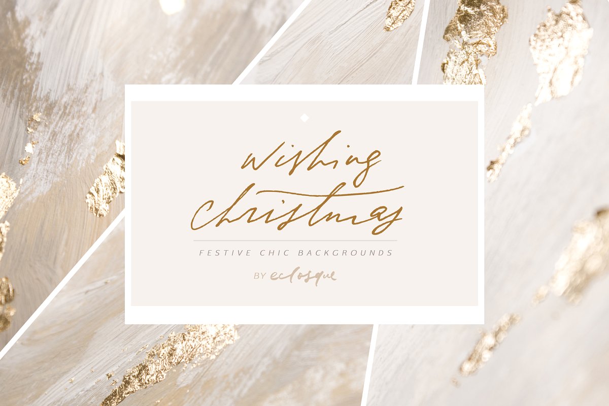 A christmas gold foil backgrounds set