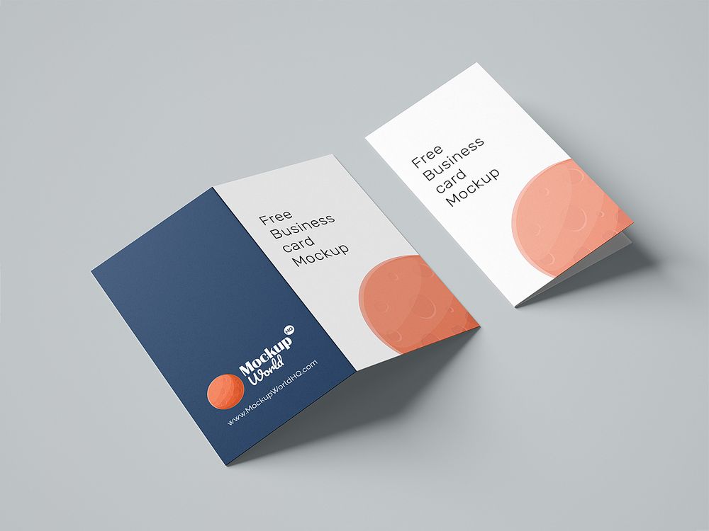 15 Folded Business Card Psd Mockup Templates Decolore Net