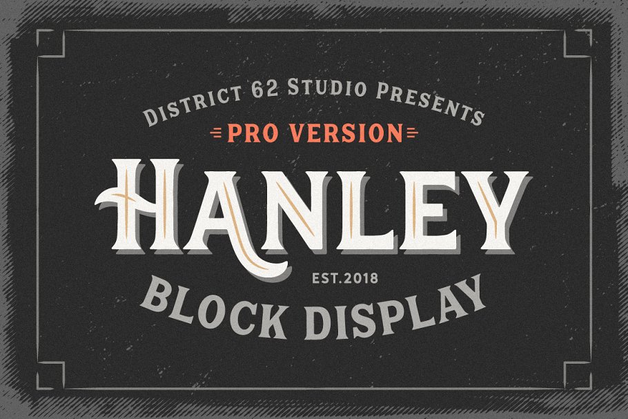 Vintage block display typeface