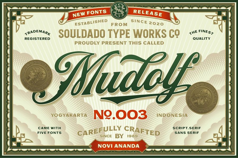 A hand crafted money typeface