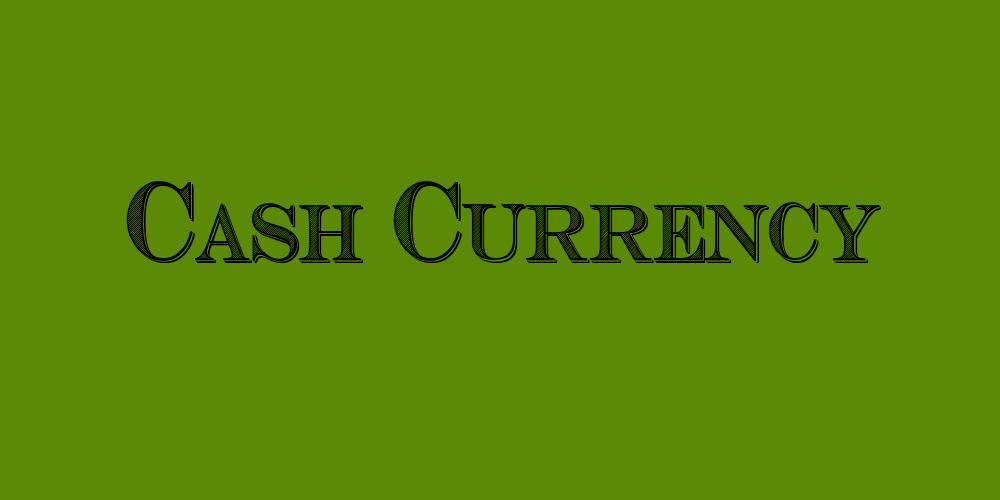 A free cash money font