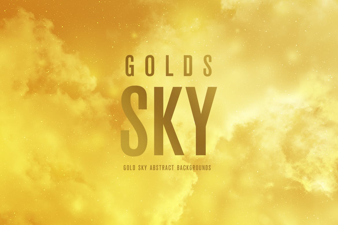 A gold sky abstract backgrounds set