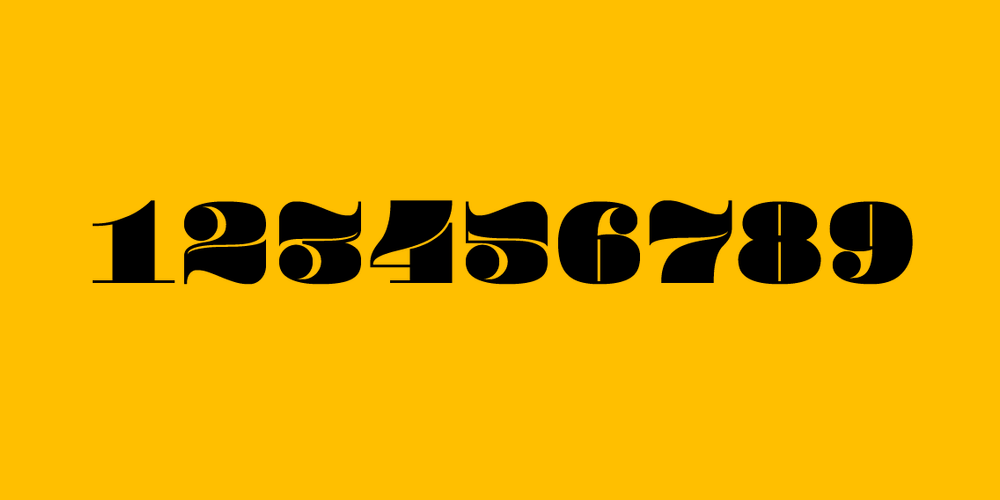 A free number font for money