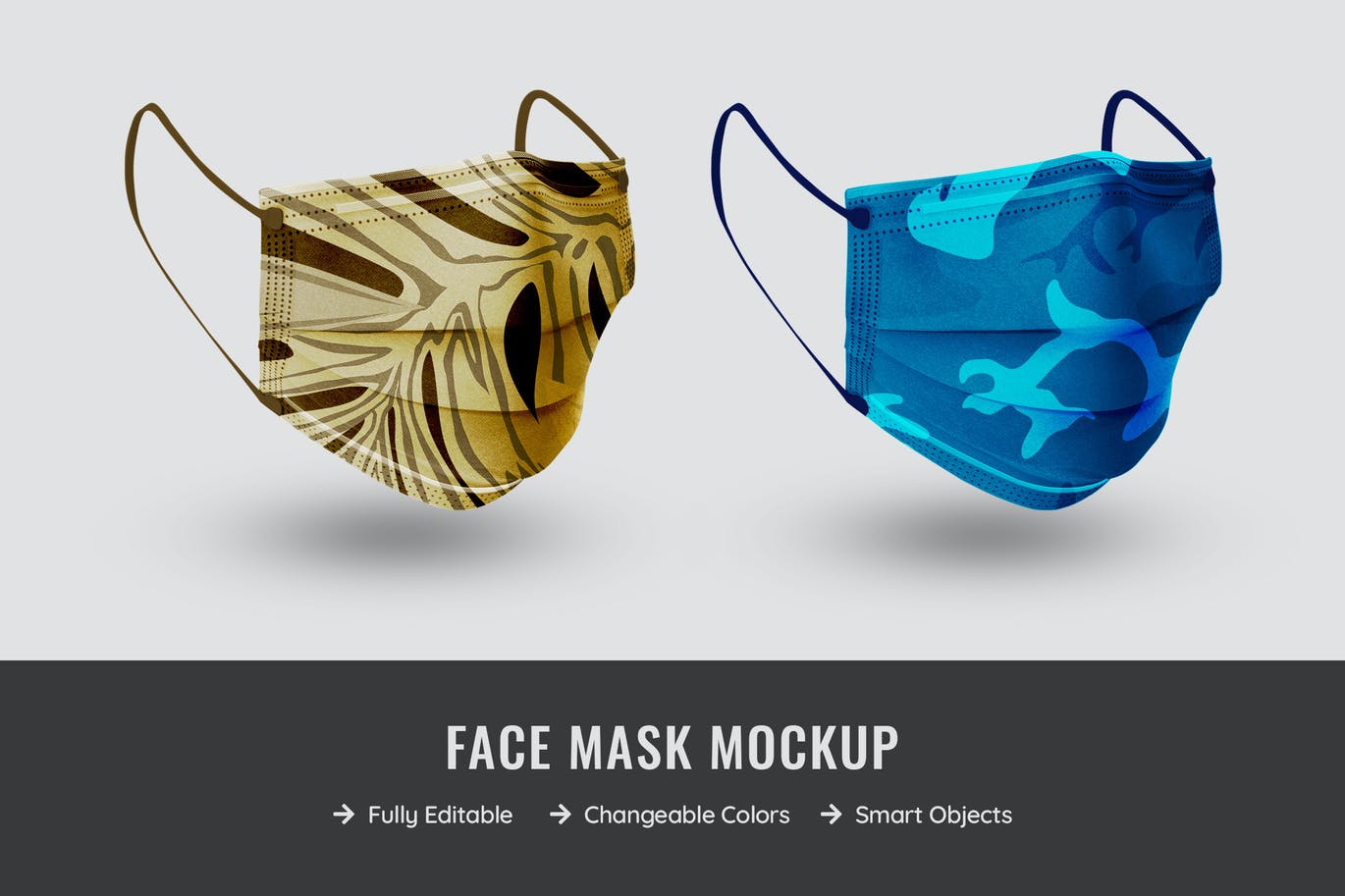 Two face mask mockup collection