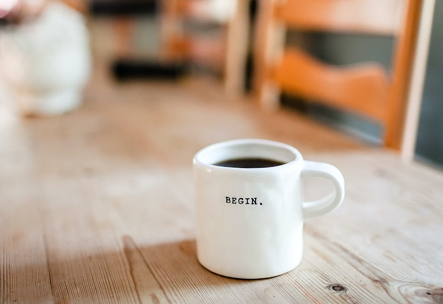 A tea mug with a quote