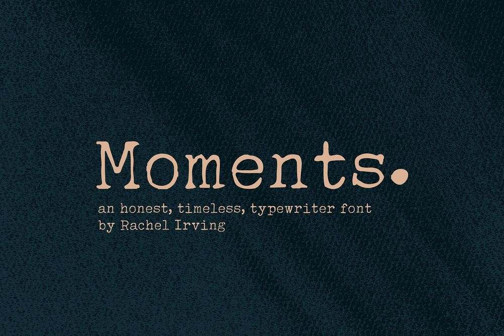 A honest typewriter font