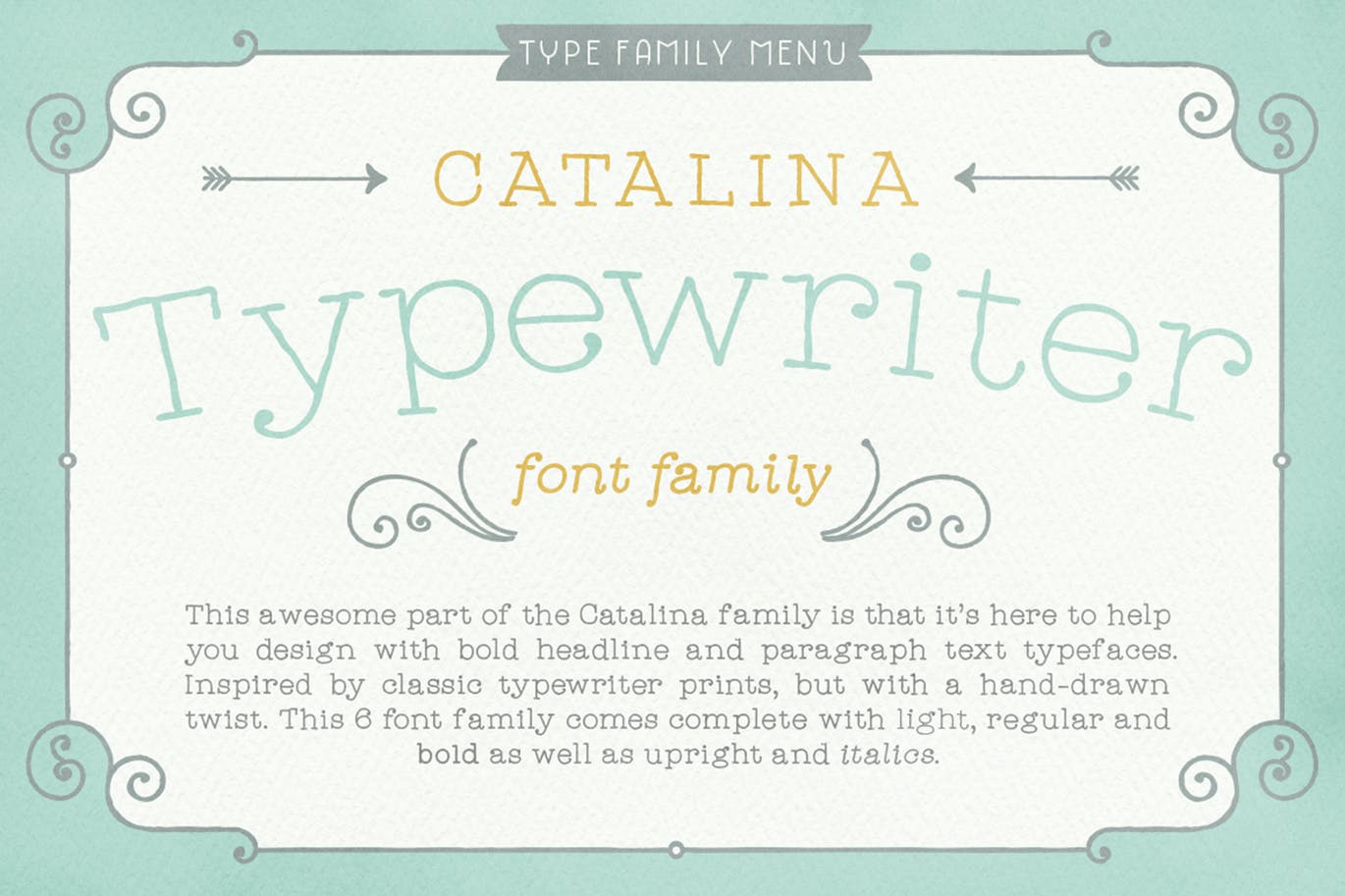A typewriter font family
