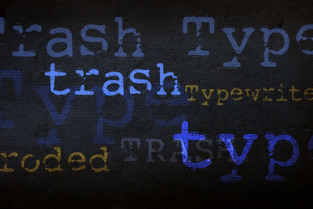A free trashtype font