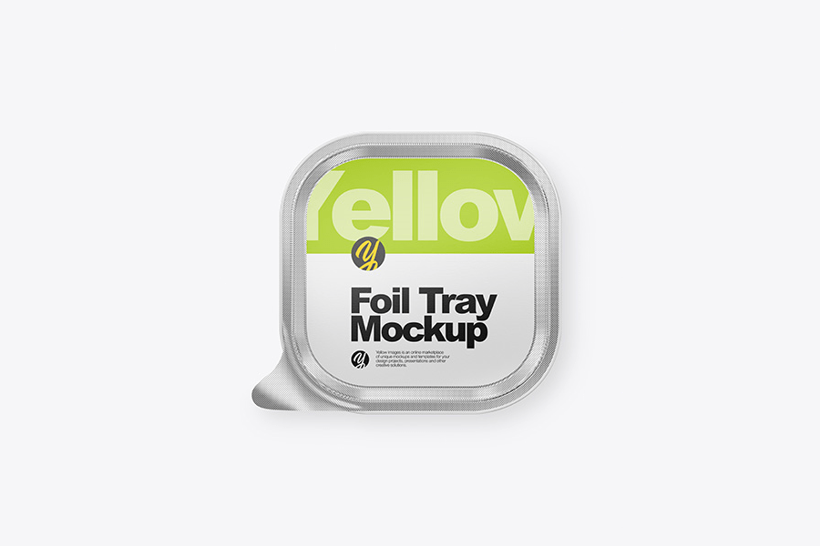 A foil tray mockup template