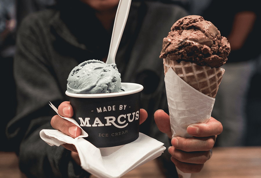 Women holding ice cream